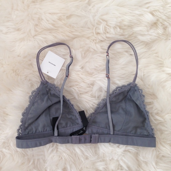 nwt uo grey rose gold lace delicate bralette - Picture 3 of 6